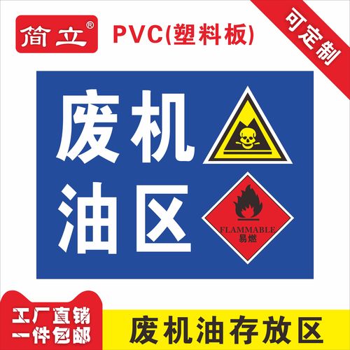 危险废物标识牌废机油切削液抹布污泥油漆桶贮存间标志牌国标危废标签